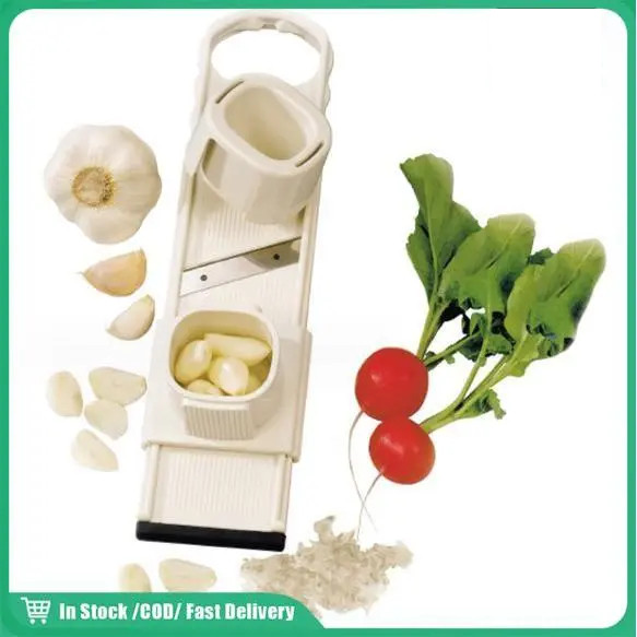 พร้อมส่งจากไทย เครื่องหั่นกระเทียม2 in 1 เครื่องหั่น อุปกรณ์ครัว ที่สไลด์กระเทียม บริการหลังการขายดี