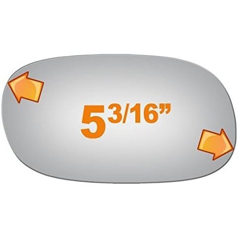 Burco 2121 กระจกเปลี่ยนด้านข้างผู้โดยสารสําหรับ 1975-1977 CHEVROLET CAMARO, 1975-1977 MONZA, 1971-19