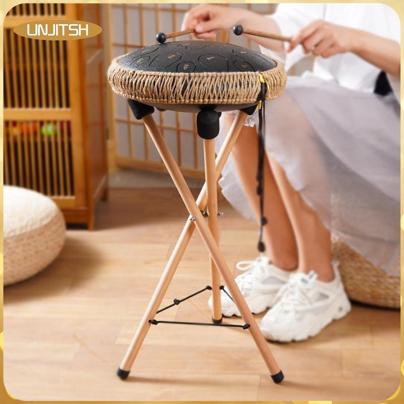 [unjitsh] Ethereal Drum Stand 55 ซม. ปรับความสูงได้ Non Slip Handpan Drum Bracket สําหรับ