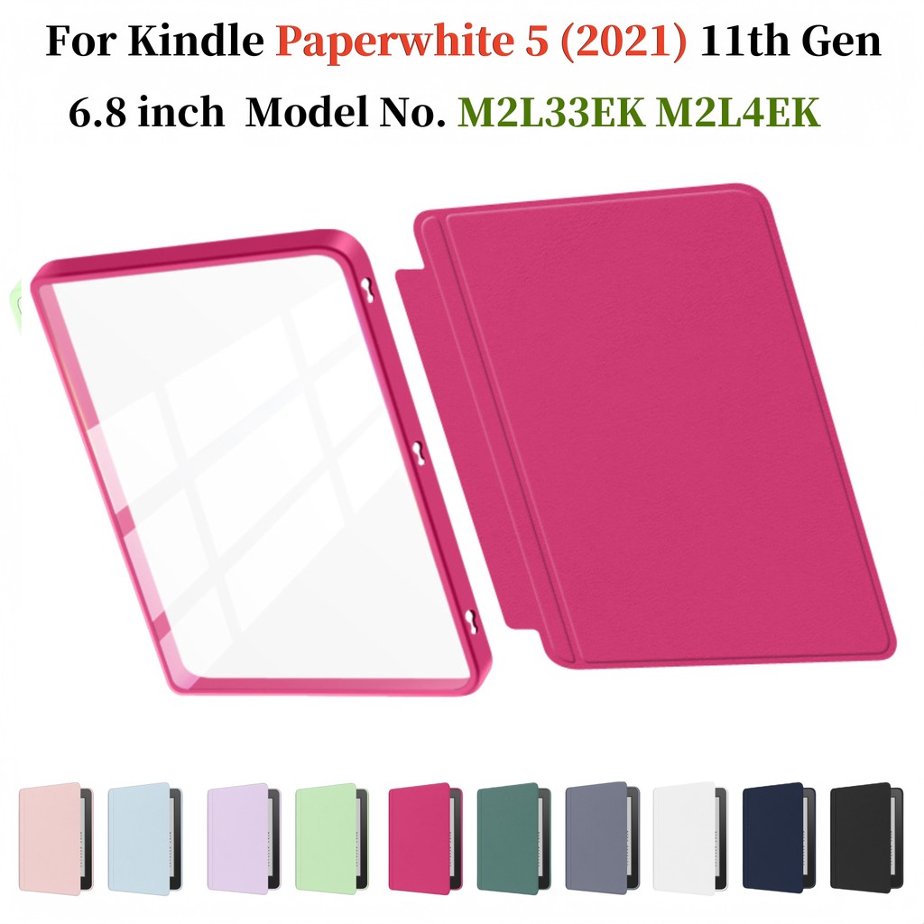 สําหรับ Kindle Paperwhite 5 11th Gen 6.8 2021 2-in-1 อะคริลิคที่ถอดออกได้ Snap-on E-Reader กรณี M2L3