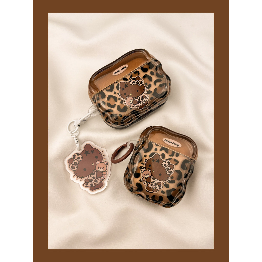 เคส airpods pro 2 เคส airpods Retro เสือดาวพิมพ์ Muppet Bear KT Cat airpods4 เคสป้องกัน airpod3 เหมา