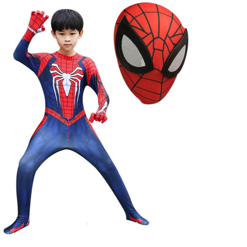 เด็กผู้ใหญ่ Spider-Man PS4 Spiderman Zentai คอสเพลย์เครื่องแต่งกายชุดฮาโลวีน