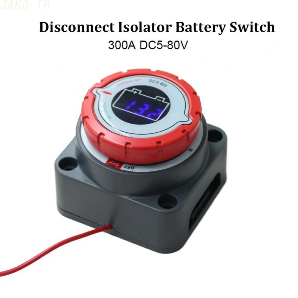 ❀On Sale❀300A On/Off Battery Disconnect Switch with Voltage Display 5-60V for Car Boat❀