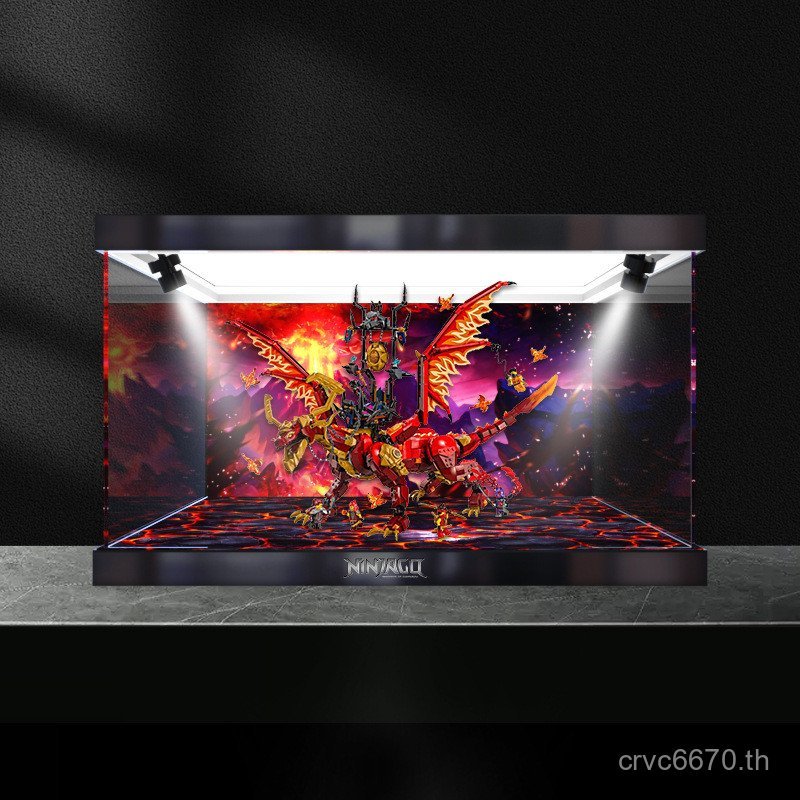 หยวนกล่องเก็บ71822อาคารบล็อกเหมาะสําหรับนินจาป้องกันฝุ่นปกของเล่นอะคริลิมังกรผี ความละเอียดสูง รุ่น 