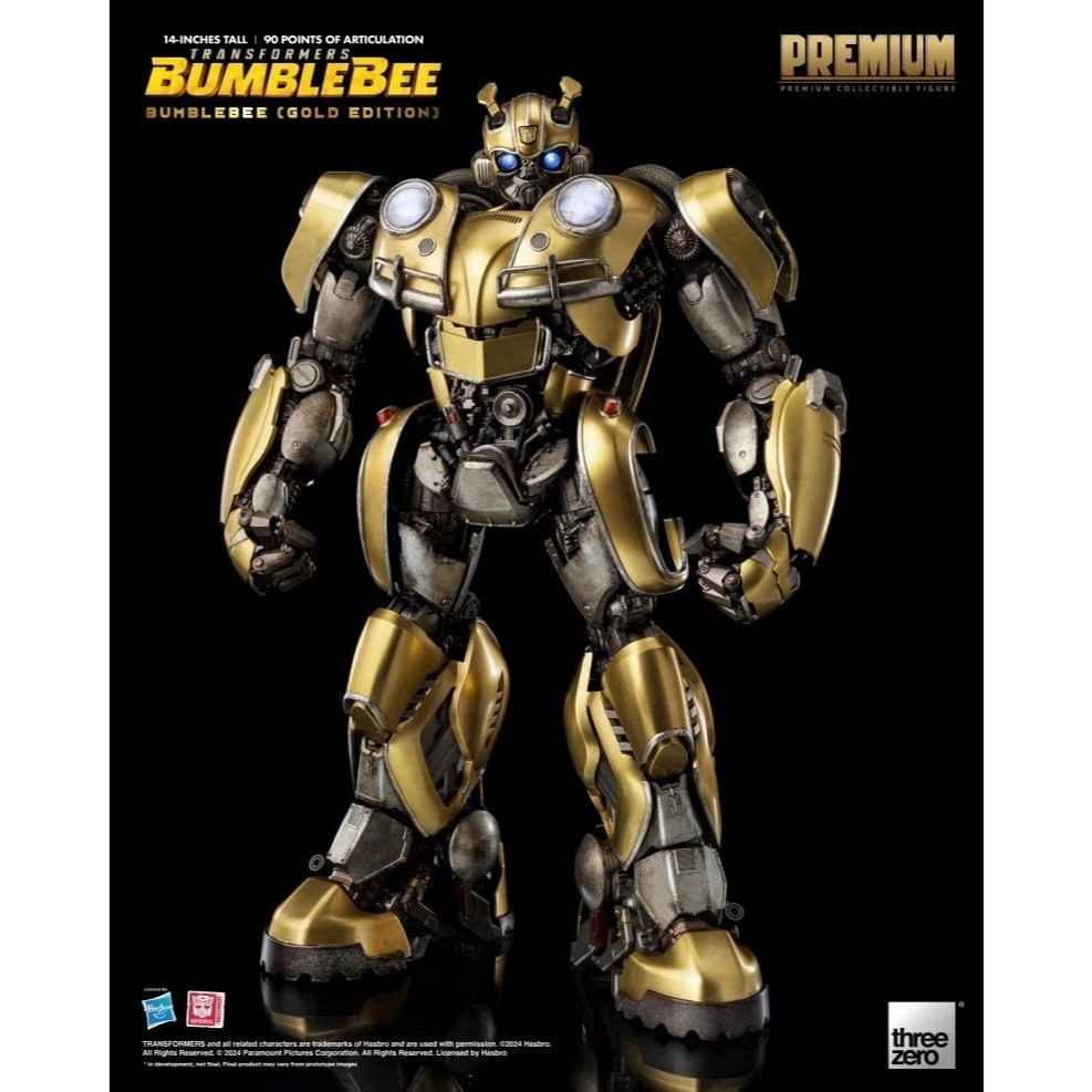 ( ⭕ PRE-ORDER)Threezero Transformers: Bumblebee PREMIUM Bumblebee (Gold Edition) Action Figure