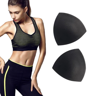 3 คู่การฝึกอบรม Bra Pad สามเหลี่ยมถ้วยหน้าอก Push Up ใส่โฟมหนาความยืดหยุ่นสูง Pads สําหรับ Enhancer Bra Pads