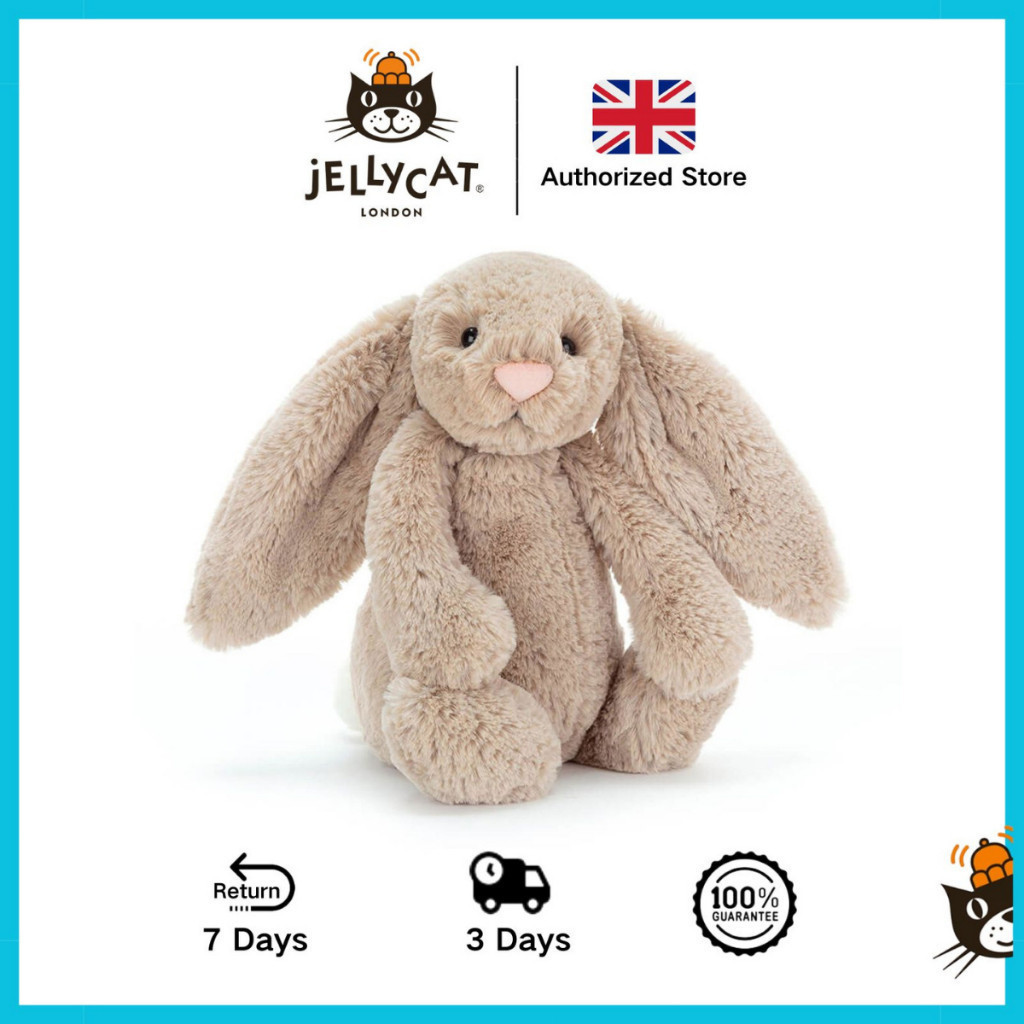 ของขวัญสําหรับคุณ [ต้นฉบับ 100%] Jellycat Bashful Bunny ตุ๊กตา Jellycat นุ่มเป็นมิตรกับผิว A5052 IEW