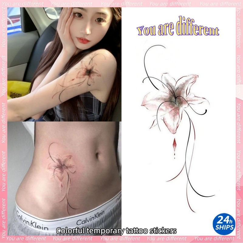 สติกเกอร์รอยสักลายสวยงามสำหรับสาวๆ กันน้ำได้ ติดทนนานถึง 7 วัน
