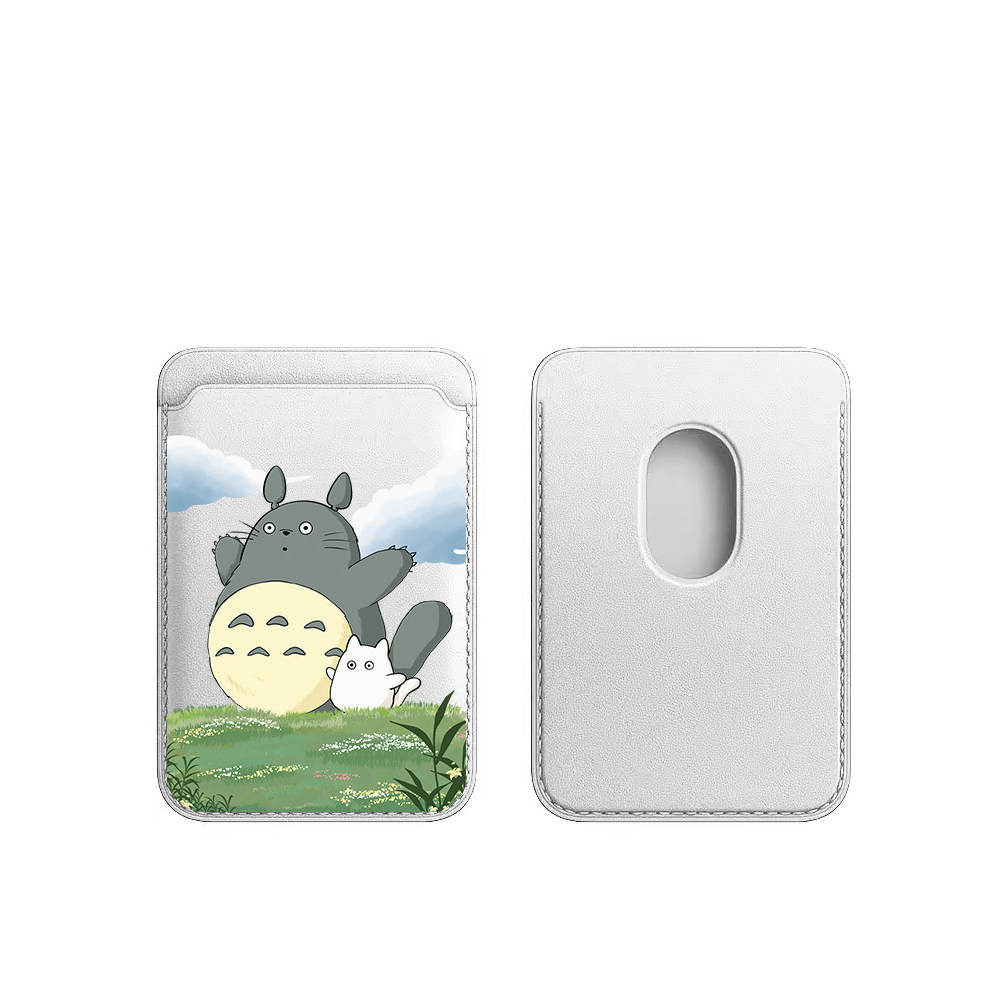 magsafe wallet magsafe card [Magesafe Magnetic Card Holder] My Neighbor Totoro Cartoon Leather Card 