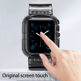 สายนาฬิกาเคส TPU ใส for Iwatch Apple Watch Series 11 10 9 8 7 6 5 4 SE 3 2 46mm 45mm 41 42 44 40 38mm