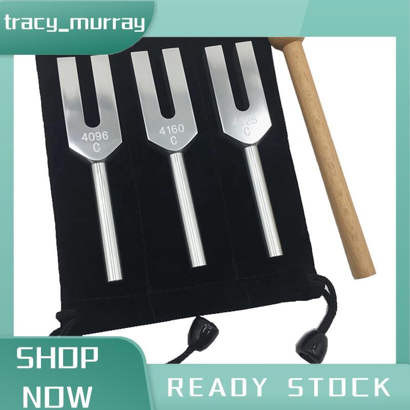 ชุดส้อมปรับแต่ง Angeltracy_murray - 4096 Hz, 4160 Hz, 4225 Hz - ชุดเครื่องมือบําบัดพร้อมการโจมตีไม้แ