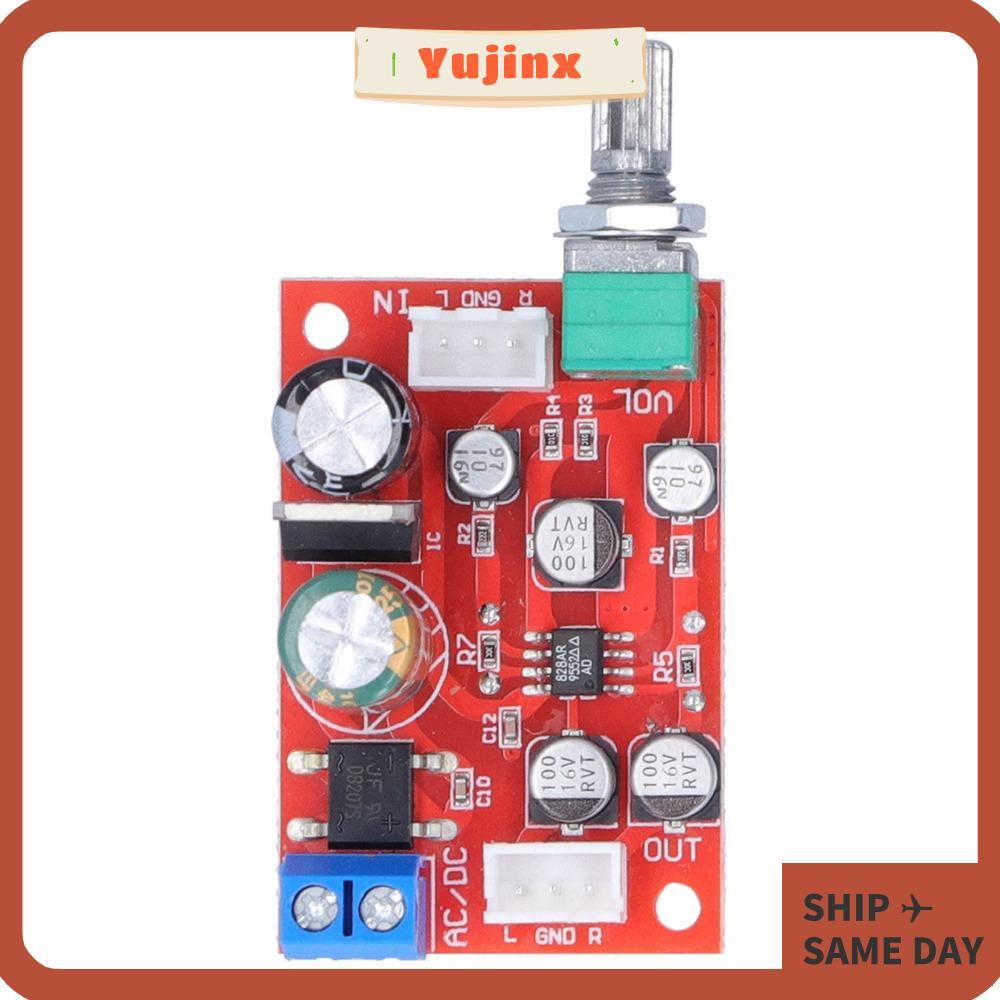 YUJINX Preamplifier Board, AD828 ชิปเดี่ยว AD828 เครื่องขยายเสียง, Volume Control เสียงสเตอริโอ DC9-