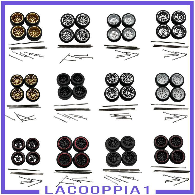 [Lacooppia1] 4 ชิ้นและ RC ยาง RC พร้อมอัพเกรดขอบล้อ RC ยางรถ RC RC สําหรับ 1/64 รถ RC รถของเล่นชิ้นส