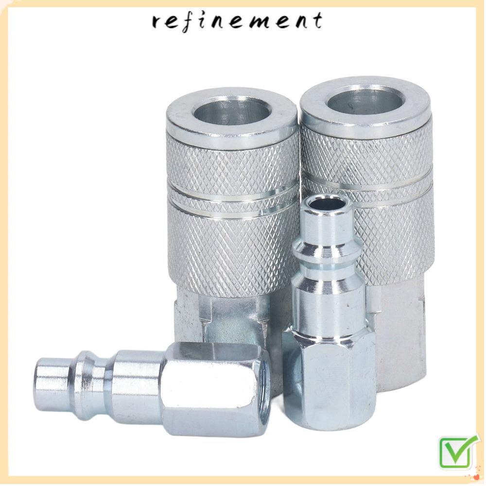 REFINEMENT 4PCS Quick Connect ฟิตติ้งชุด, 3/8 "FNPT (หญิง NPT) 300 PSI อุตสาหกรรม Air Coupler และชุด