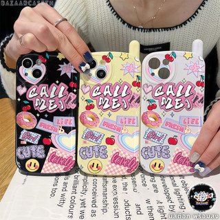 ส่งจากไทย เคสสำหรับไอโฟน17 ลายชมพูน่ารัก โดนัท เคสโทรศัพท์อิฐ RetroTPU For IPhone17 16 15 14 11 12 13ProMax XSXR 7/8Plus