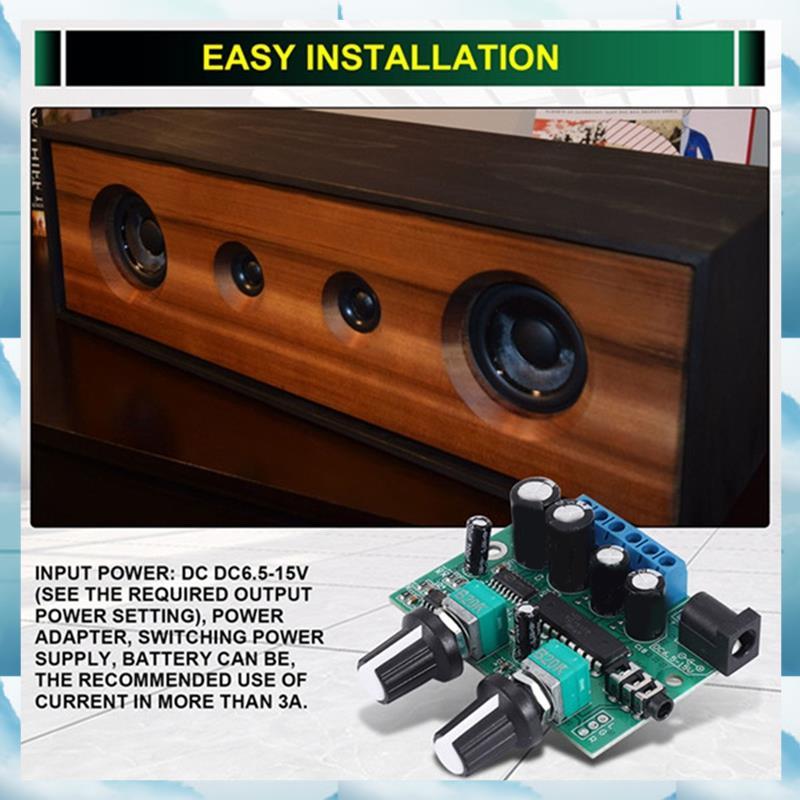 [WSB] 5 ชิ้น 2.1 ซับวูฟเฟอร์เครื่องขยายเสียง 6Wx2 + 25W Mini Amplifier HIFI YD1517P สําหรับ 4-6 "40W