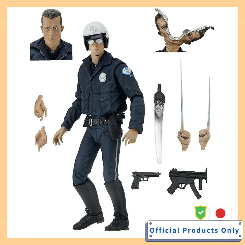 NECA Terminator Ultimate T-1000 Motorcycle Cop Action Figure 2-7 inches