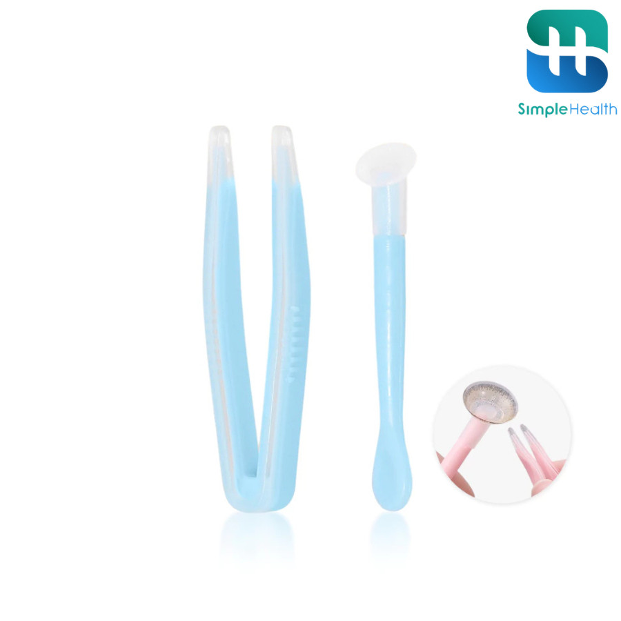 Simple Health TH ที่คีบคอนแทคเลนส์ ที่คีบเลนส์ contact lens tools พร้อมกล่องเก็บ แบบพกพา 2 ชิ้น