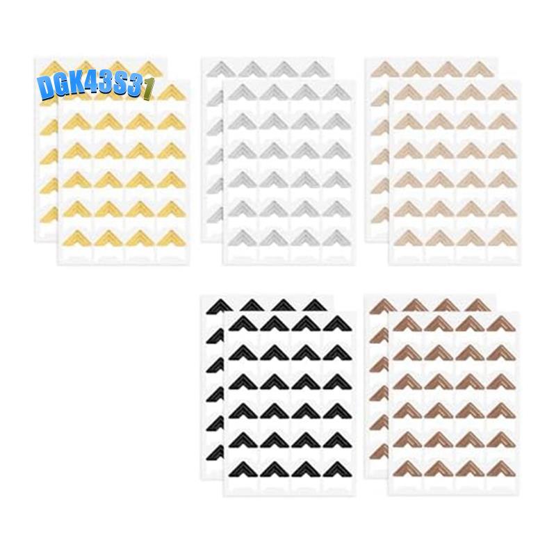 dgk43s31240 ชิ้นมุมภาพสําหรับ Scrapbooking, Gold Photo Corner สติกเกอร์, Self-Adhesive Photo Mountin
