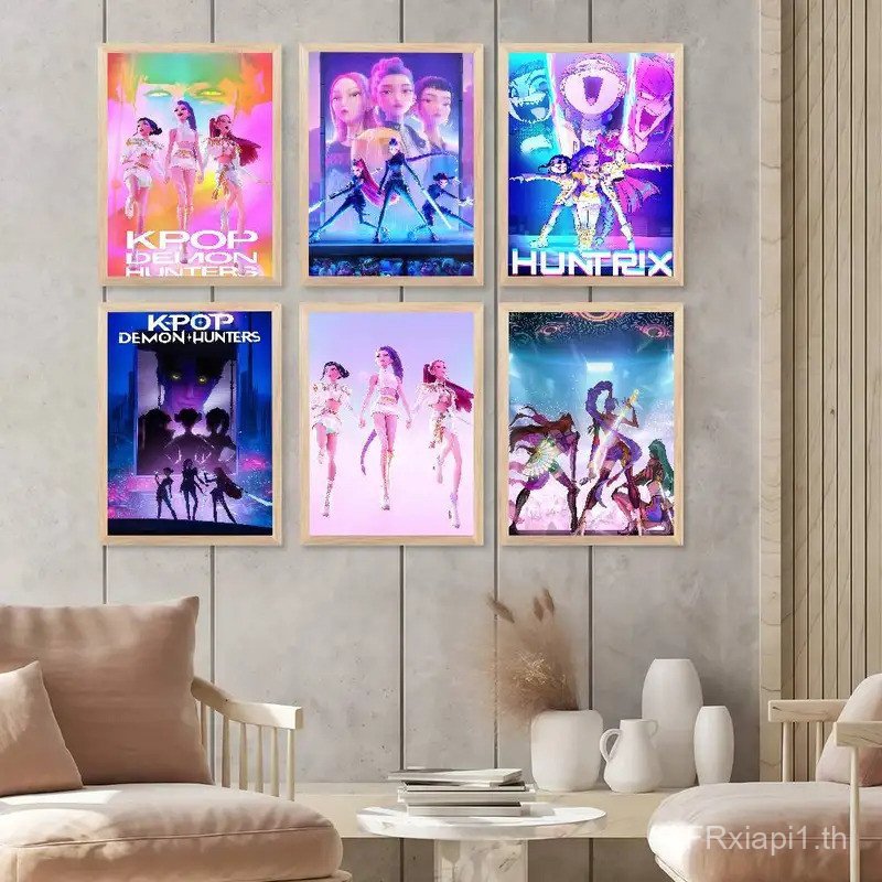 KPop D-Demon การ์ตูน H-Hunters โปสเตอร์พิมพ์,โมเดิร์น Wall Art,ห้องนอน,Dining Room,Bar,Cafe,ตกแต่งบ้