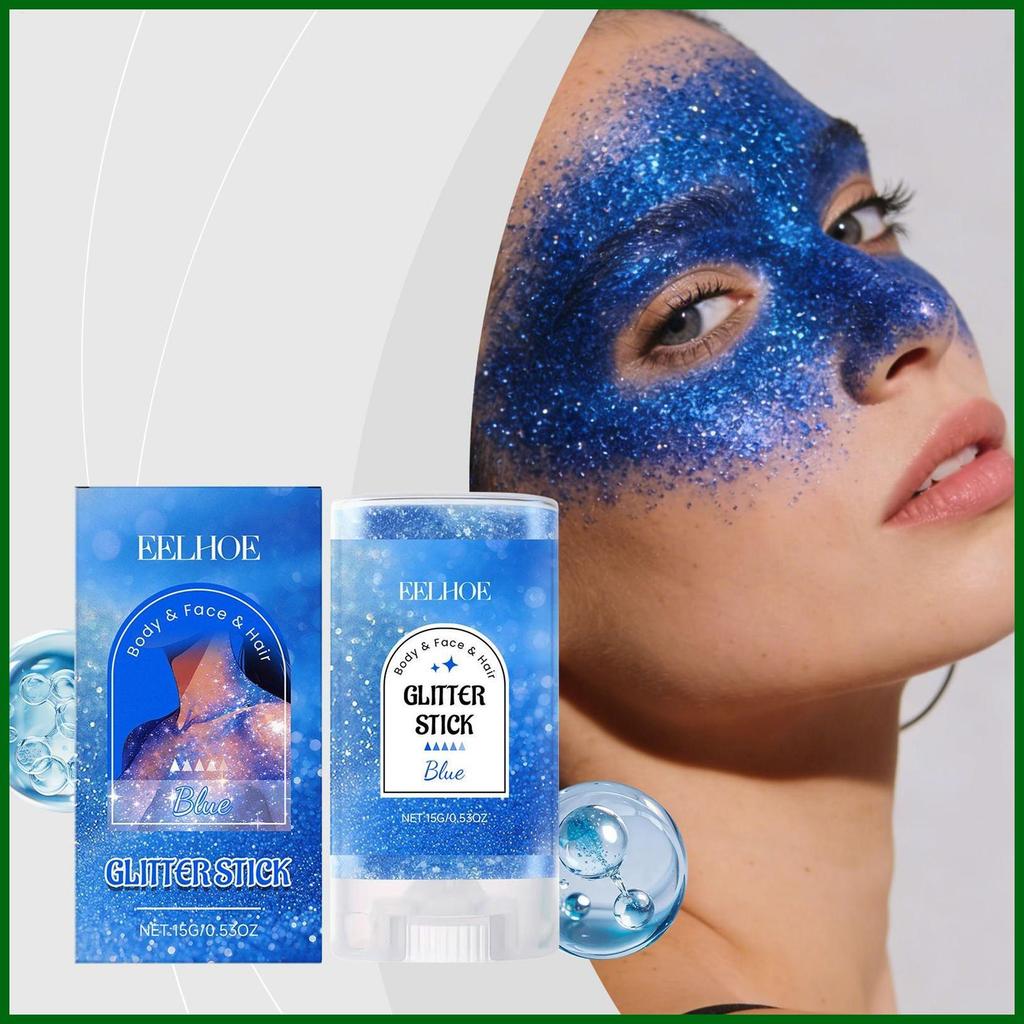 Body Glitter Stick 15g Sweat-Resistant Party Body Coloring Highlighter Face Glitter Stick สําหรับดวง