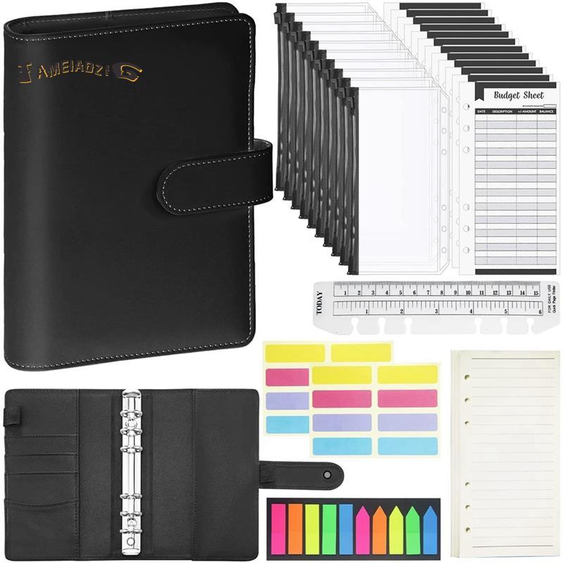 [คุณภาพ T]A6 Budget Binder,A6 Money Organizer สําหรับเงินสด, Budget Binder พร้อมซองเงินสด, Budget En