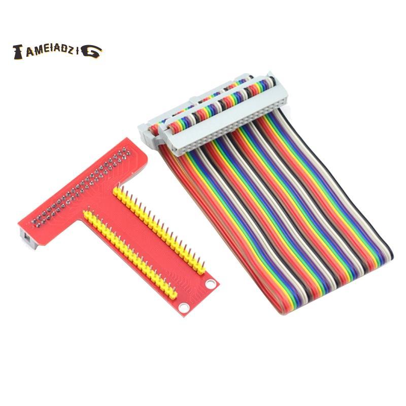 [คุณภาพ T]สําหรับ GPIO T-Type Expansion Board+40Pin Color Cable 4B/3B+/ZERO/W