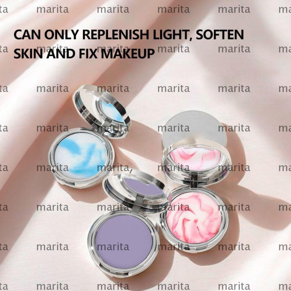 MARITA Pressed Setting Powder, Lavender Long Lasting Oil Control Pressed Powder, with Powder Puff Ma