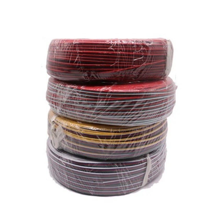 2Pin 3Pin 4Pin 5Pin 6Pin 22AWG 20 เมตรไฟฟ้าสายไฟสําหรับ 5050 2835 COB RGBW RGBWW RGBCCT LED Strip Li