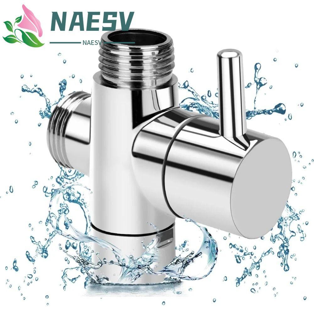 NAESV 3 Way Shower Head Divter Valve, T-adapter Three Function 3 Way Switch Faucet Valve, Shower Fau
