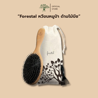 Forestal Boar Bristle hair brush หวีขนหมูป่า ด้ามไม้บีช (Bee…