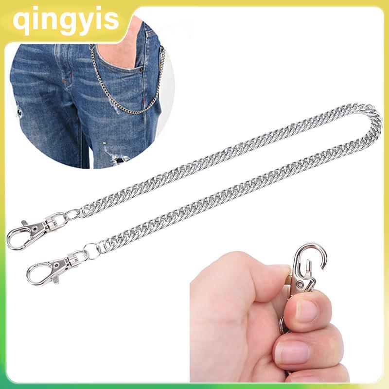 [qingyis] Punk Long Wallet Belt Chain Pants Hipster Pant Jean พวงกุญแจ Hip Hop Jewelry TH