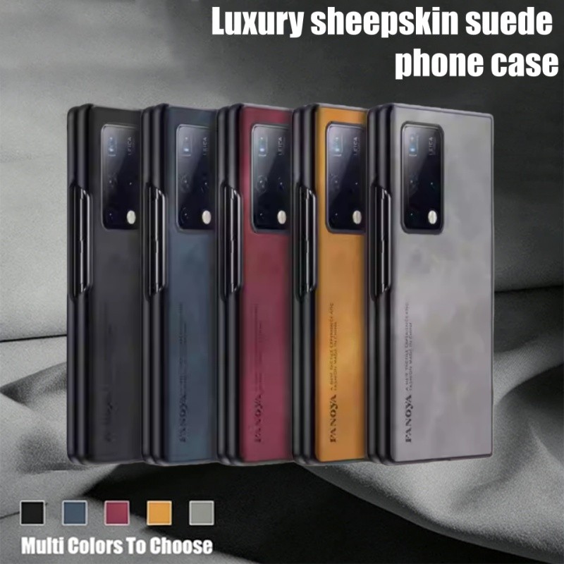 หรูหราหนังแกะหนังนิ่มป้องกันกรณีเข้ากันได้สําหรับ Huawei Mate X7 X6 X5 X3 X2 Xs 2 Honor Magic V3 Vs3