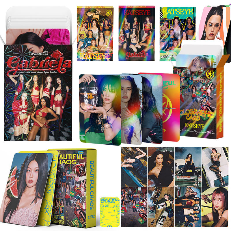 92 ชิ้น Katseye BEAUTIFUL CHAOS Photocard สติกเกอร์ Manon Sophia Daniela Lara Lomo การ์ดคอลเลกชัน