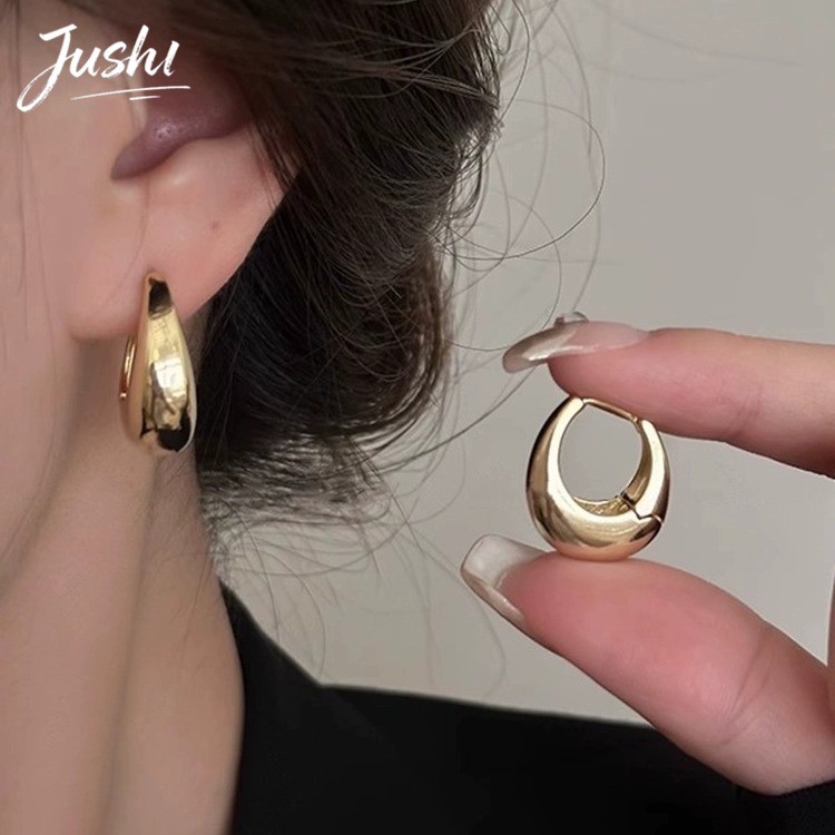 JUSHI หูคลิปเรขาคณิต สไตล์ Y2K พังก์ โบโฮ มินิมาลิสต์ สำหรับสวมใส่วันพิเศษและประจำวัน