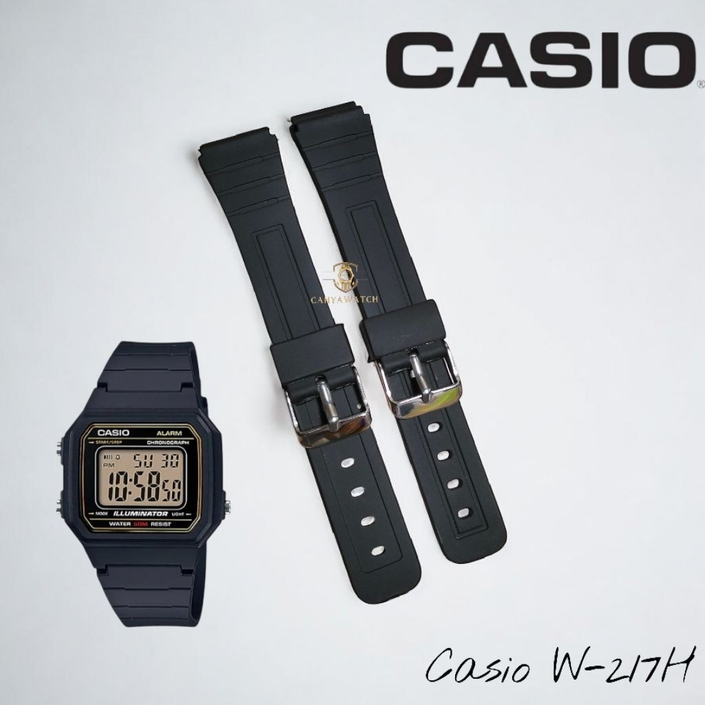 สายนาฬิกา Casio W-217H สายนาฬิกายาง Casio W217H