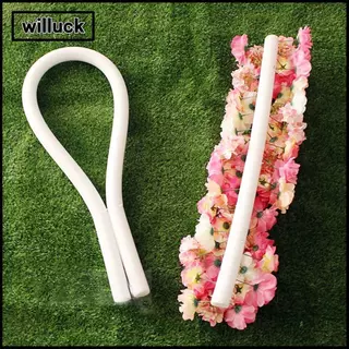 WILLUCK 1 ชิ้นโฟมแถบ, DIY ฟองน้ําทรงกระบอก Stick, สีขาว 51*4 ซม.งานแต่งงาน Party Props การจัดดอกไม้ฐานแถบผ้าฝ้ายแพคเกจดอกไม้