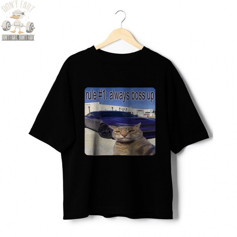 Rule 1 Always Up เสื้อ huh cat meme เสื้อยืด dank meme ศักยภาพแมวตลก เจ้าของแม่ คนรักแมว เสื้อผ้า ga
