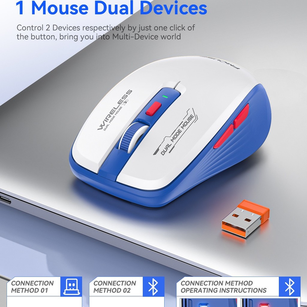 M303L Mouse 2.4G Dual Mode Silent Portable Tablet PC Notebook Office Mouse Ready stock0209
