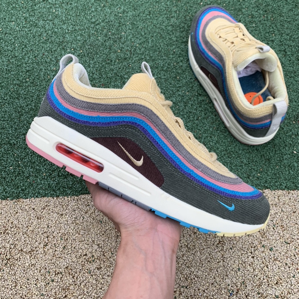 Nie Air Max 1/97 Sean Wotherspoon รองเท้าผ้าใบลําลองสําหรับบุรุษและสตรี AJ4219-400 สี