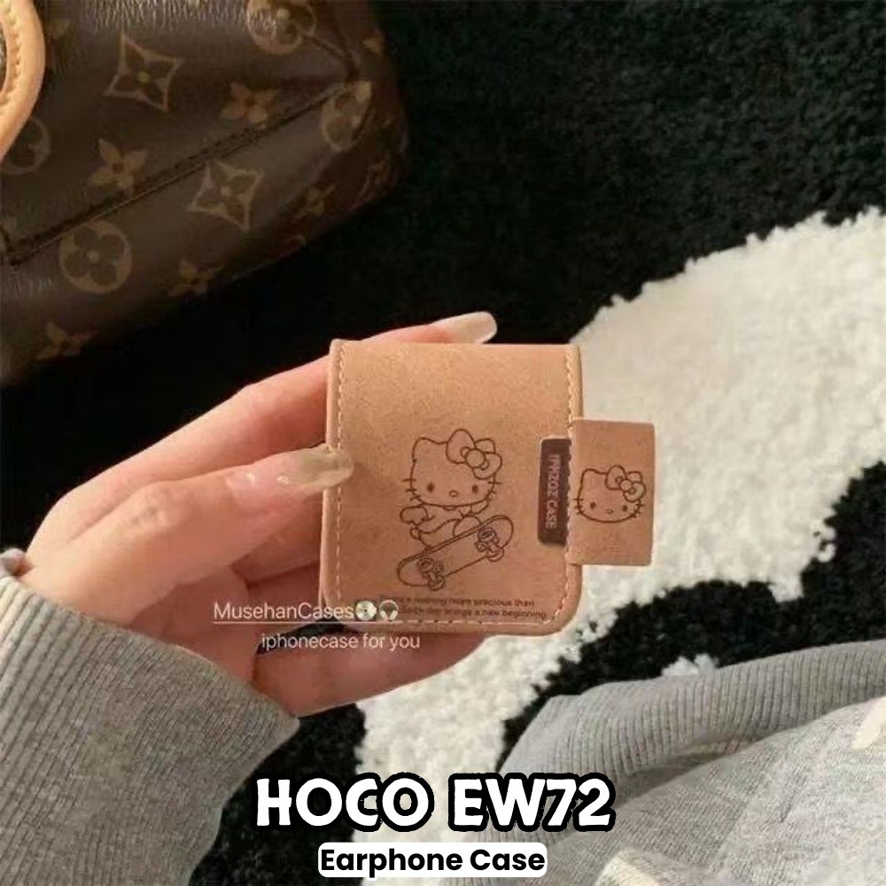 ที่กําหนดเอง สําหรับ HOCO EW72 กรณีน่ารักการ์ตูนสิ่งทอหัตถกรรมหูฟังกรณีปลอกฝาครอบ