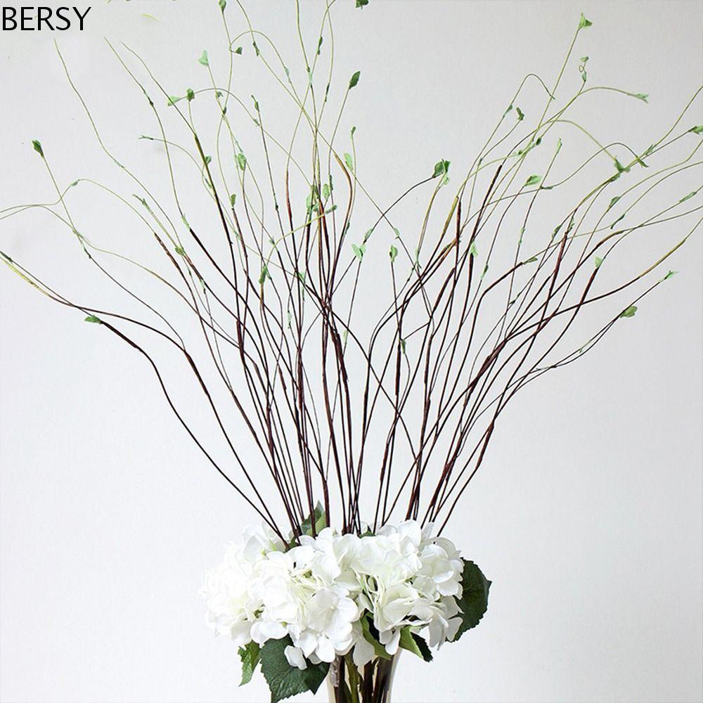 BESY ประดิษฐ์ Willow สาขา,เหมือนจริง Handmade ปลอม Willow Tree, DIY แจกันตกแต่งพลาสติก 130 ซม.จําลอง