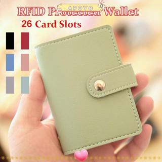 อาโปโย กระเป๋าบัตรเครดิต 26 ช่อง มัลติฟังก์ชัน สีสดใส