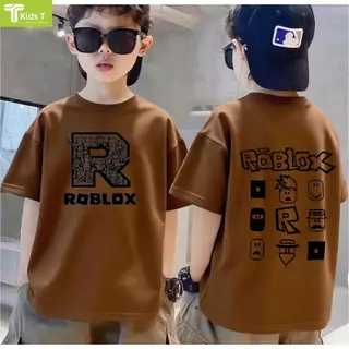 เสื้อยืดแขนสั้นสำหรับเด็กแฟชั่นเกาหลีปี 2026 จากร้าน ลาย Roblox เนื้อผ้าโซโรนา เหมาะสำหรับเด็กชายหญิง