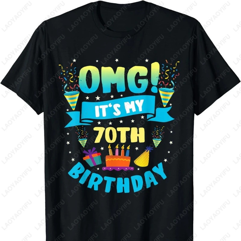 เสื้อยืด NEW LIMITED รุ่นพิเศษ ฉลองครบรอบ 70 ปี OMG It's My 70th Birthday Gift Idea เสื้อยืดลายพิมพ์