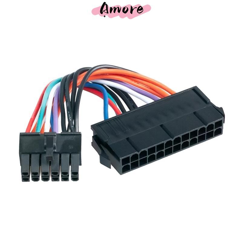 Amore 10 ซม.ATX 24 Pin to 12 Pin Power Supply Cable Adapter 24p to 12p สําหรับ Acer Q87H3-AM รองรับ 
