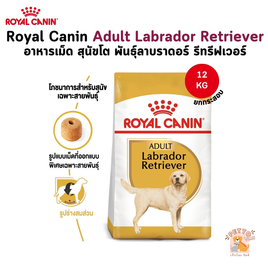 Royal Canin Adult Labrador Retriever อาหารเม็ด สุนัขโต พันธุ์ลาบราดอร์ รีทรีฟเวอร์ ยกกระสอบ 12 Kg