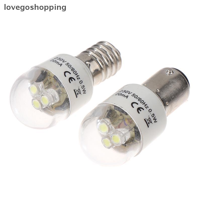 [LGO] 1pce เย็บหลอดไฟ LED BA15D/E14 แสงส่องสว่าง 0.5W AC 190-250W โคมไฟจักรเย็บผ้าบ้าน VN