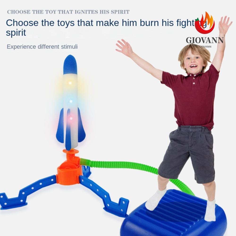 GIOVANNI เท้าเหยียบ Launcher ความปลอดภัยเด็กกลางแจ้ง Air Rocket Launcher ของเล่นกีฬาปรับเหยียบเกมกระ