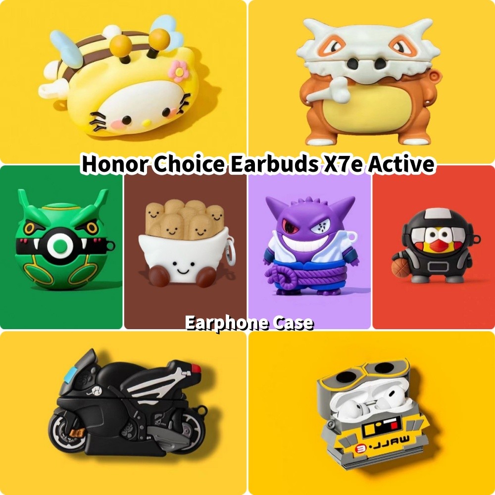 In StockFor Honor Choice Earbuds X7e Active Case Casing Soft Silicone Headphone Case Anime Cartoon N